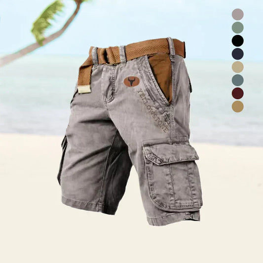 Rey - Pantalones cortos cargo para hombre