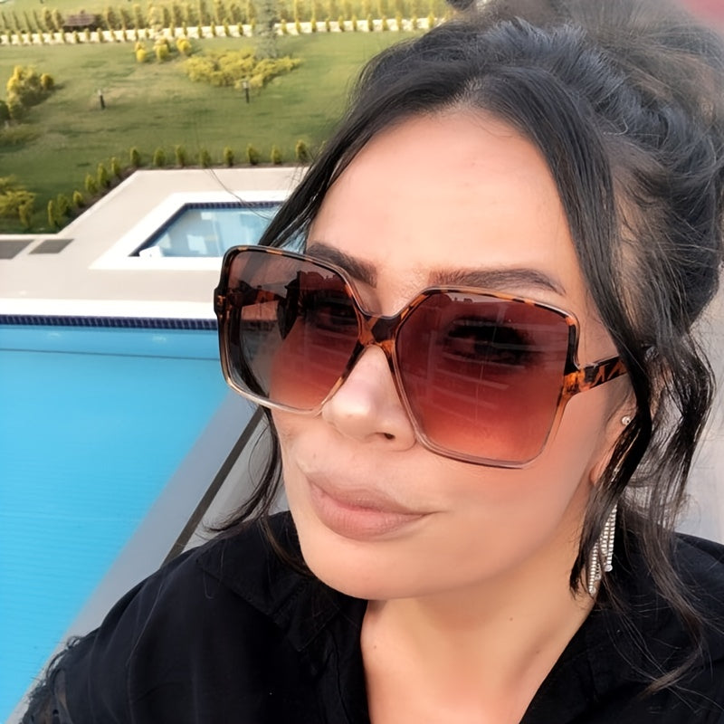 Nolly - Gafas de sol cuadradas con degradado de color