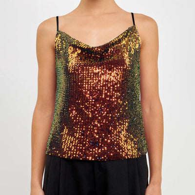 Top para mujer de lentejuelas luminosas - Nerya