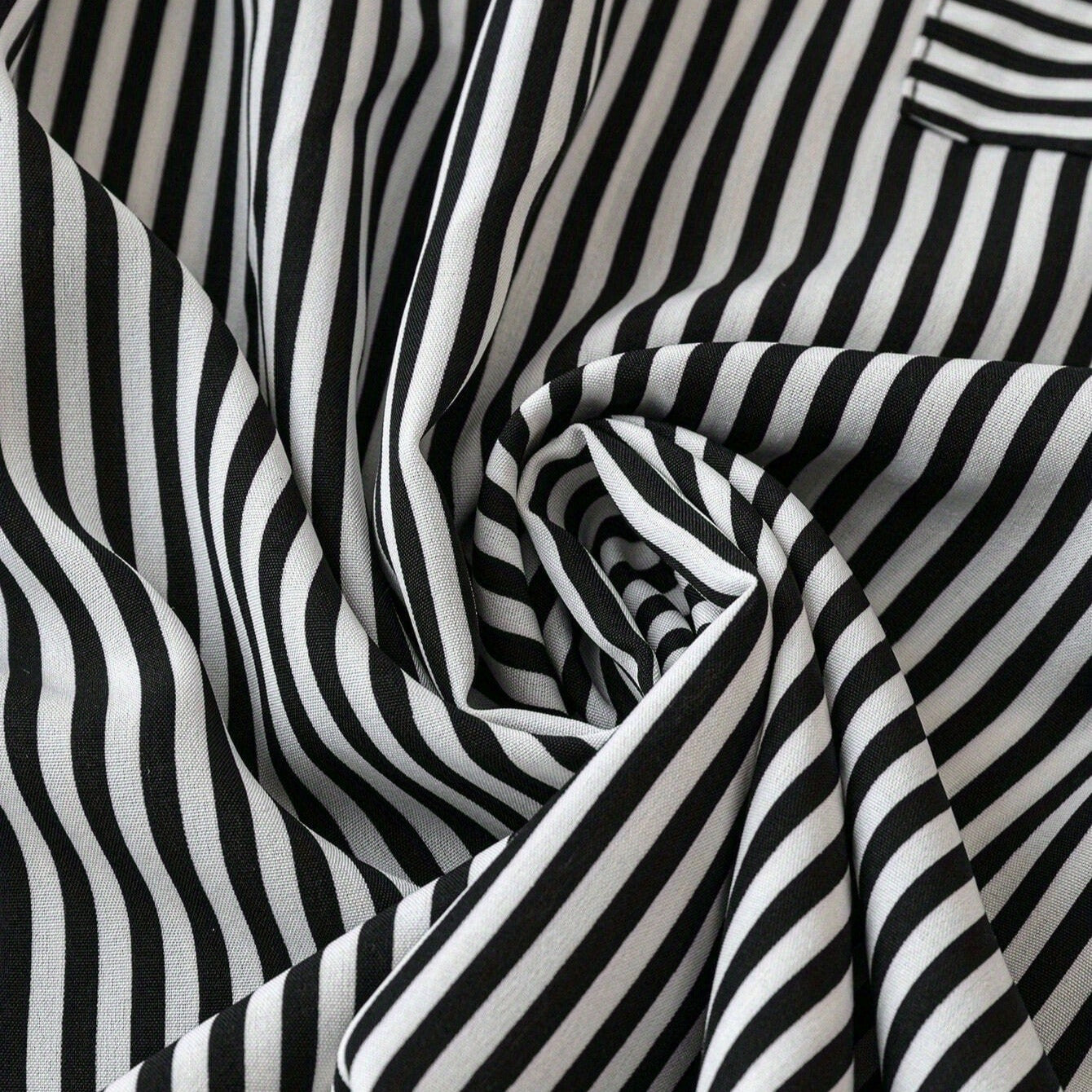 Blusa para mujer de rayas verticales corte fluido manga enrollable - Eloisa