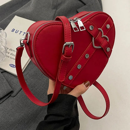 Jefna - Bolso con remaches en forma de corazón