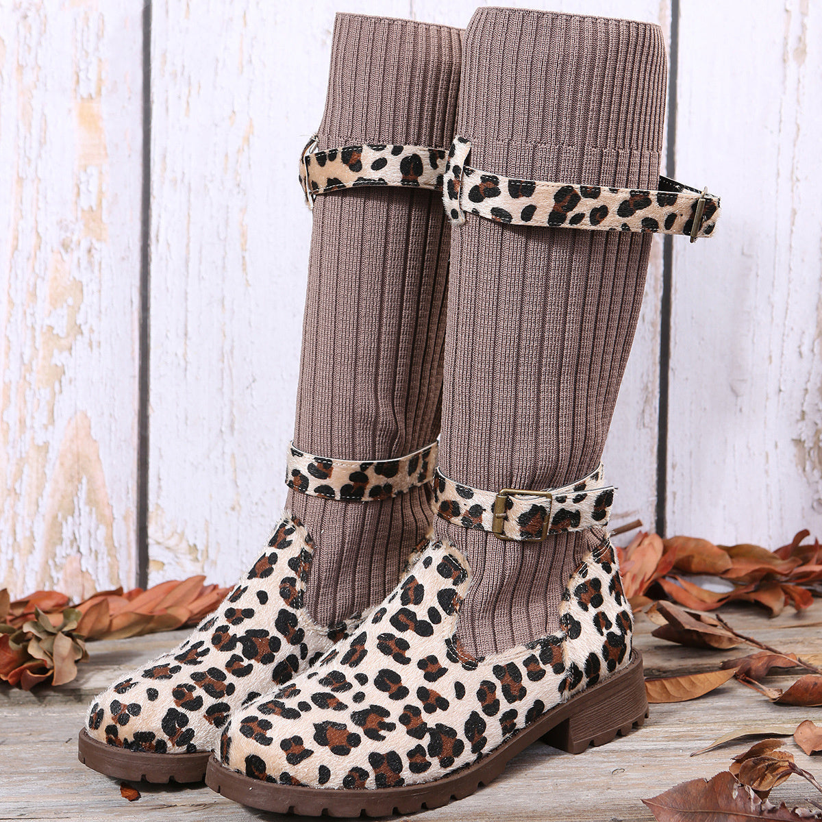 Berbel - Botas de leopardo a media pierna