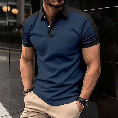 Camisa de negocios de manga corta para hombre Polo informal veraniego