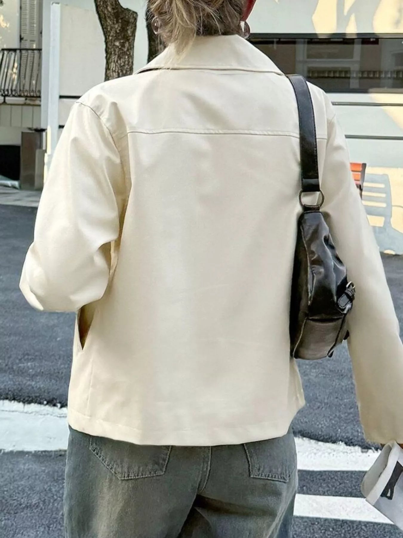 Chaqueta para mujer efecto piel con cremallera frontal - Kendra