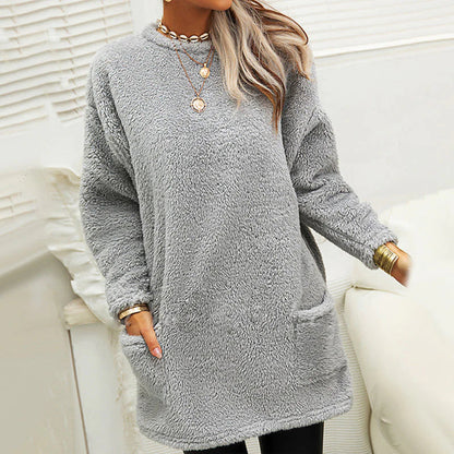 Karina - Acogedor jersey de forro polar con detalle de botones