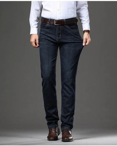 Pantalón vaquero hombre mezclilla elástica estilo recto - Bruno