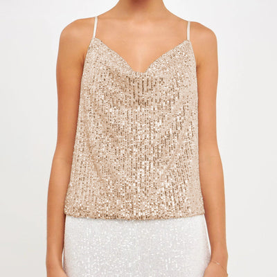 Top para mujer de lentejuelas luminosas - Nerya