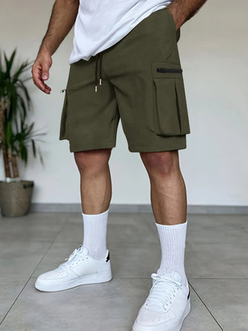 Pantalones cortos cargo hombre bolsillos utilitarios color terracota - Dakar