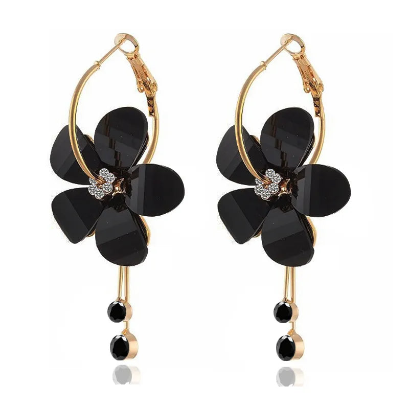 Pendientes flor lila