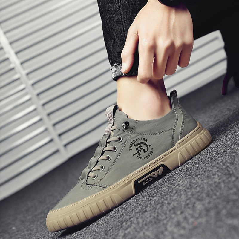 Zapatillas casuales hombre tela transpirable gris mate - Lior