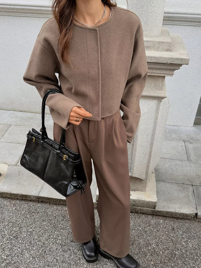 Chaqueta corta de lana para mujer - Sabrina