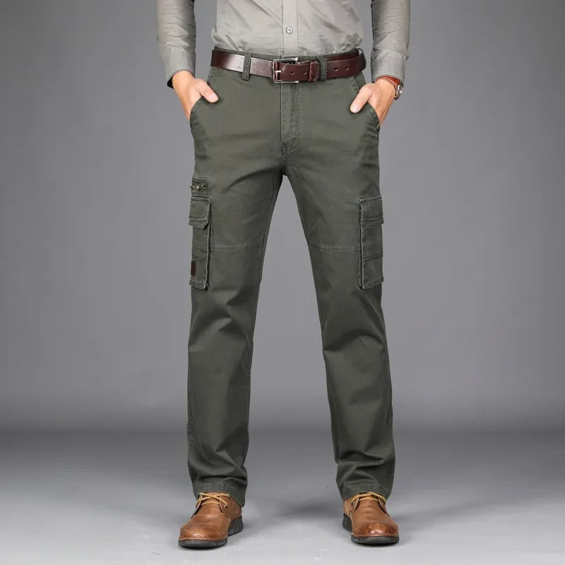 Pantalón cargo para hombre de algodón resistente estilo recto - Bruno