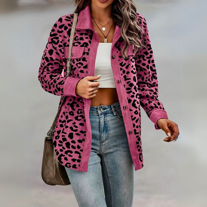 Toos - Chaqueta chic estampado leopardo Mujer