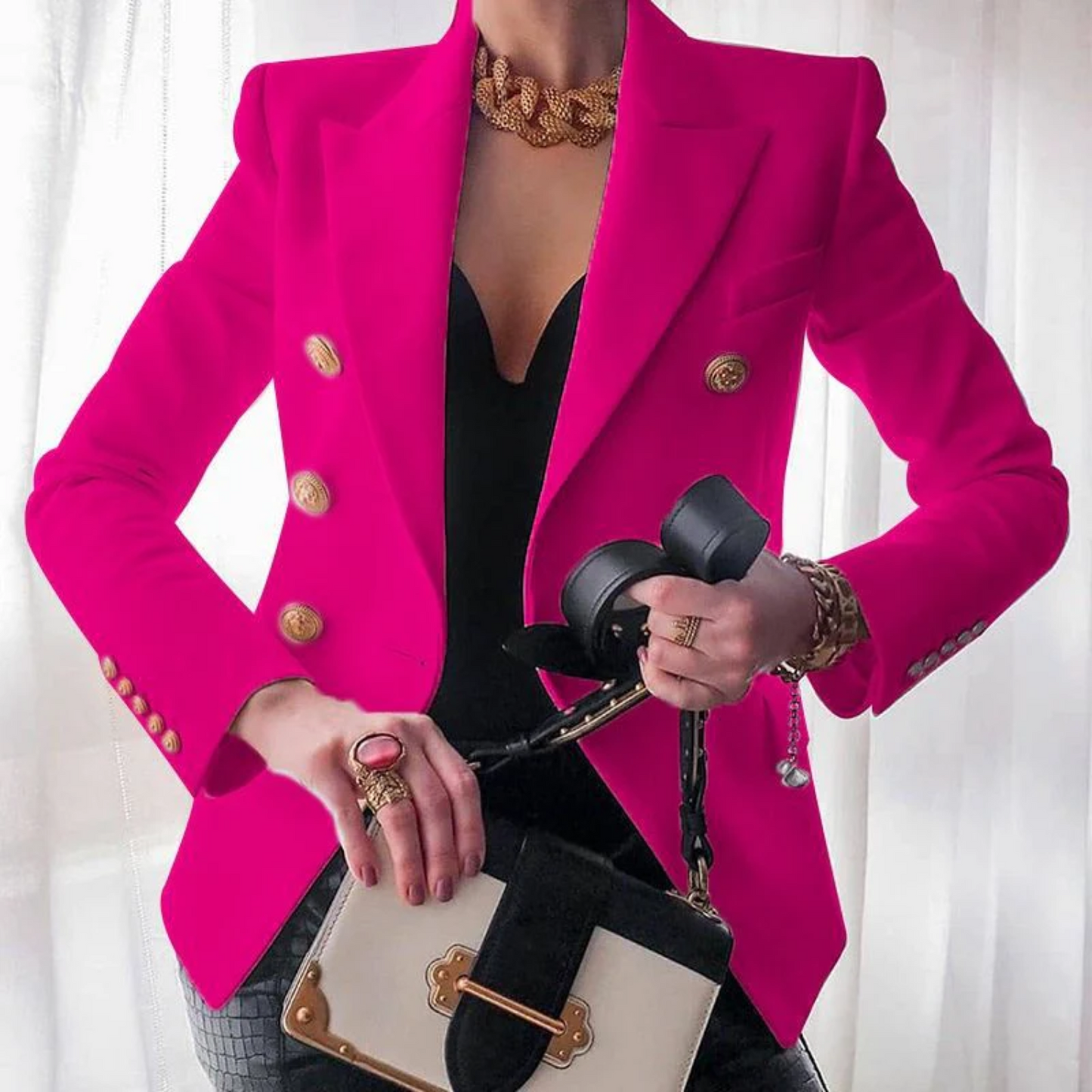 Vanessa - Elegante blazer de algodón de lujo para mujer