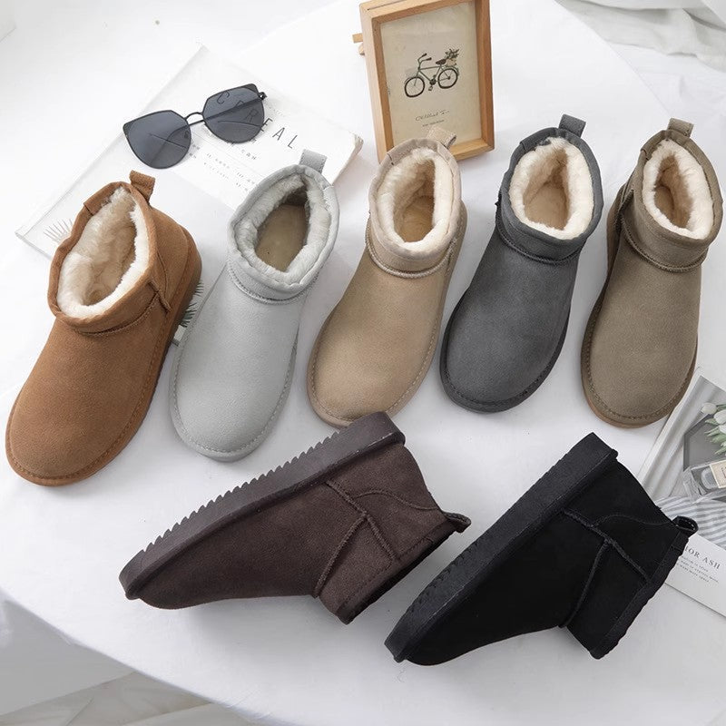 Botines de invierno para mujer en ante con forro interior - Sophia