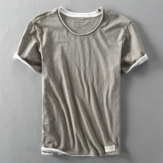 Camiseta de verano de hombre con cuello redondo - Casual