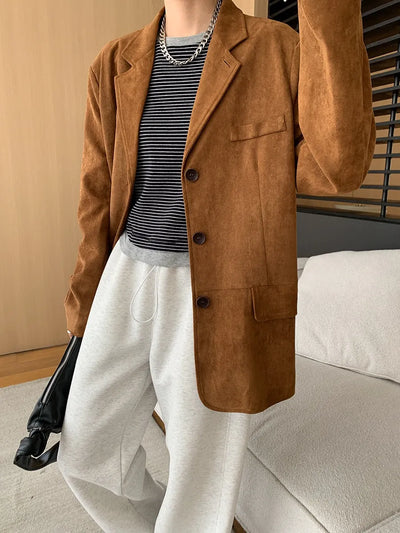 Chaqueta de traje holgada de estilo vintage y premium - Yena