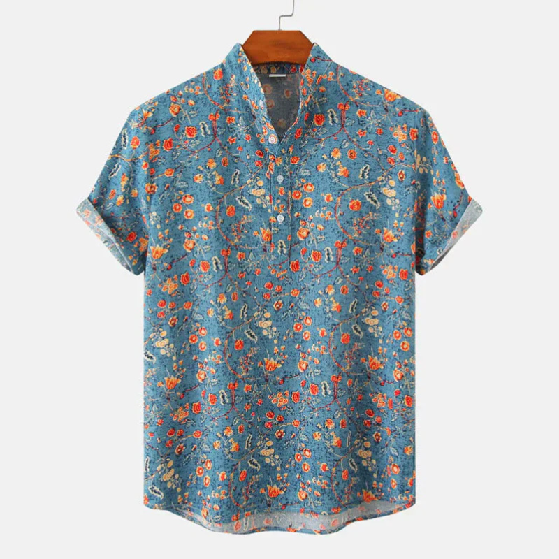 Camisa de manga corta para hombre con estampado - Elegante