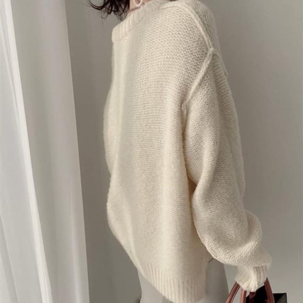 Amy - Jersey de punto con letras en contraste