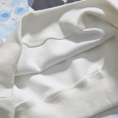 Arietty - Sudadera casual de algodón con motivo de gato