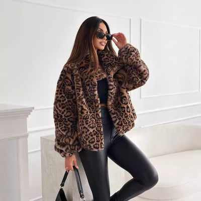 Chaqueta polar con estampado de leopardo - Nani