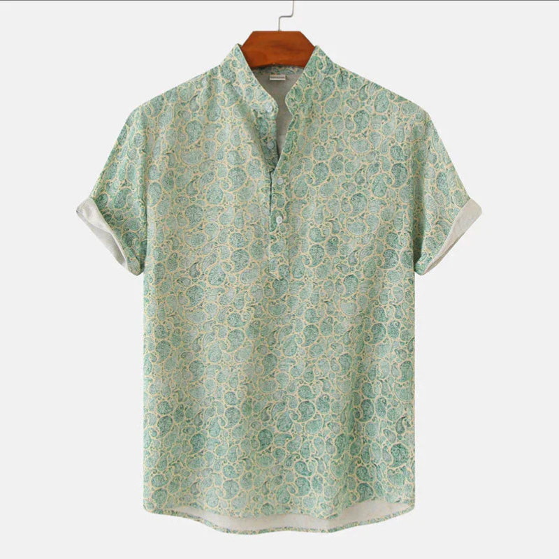 Camisa de manga corta para hombre con estampado - Elegante