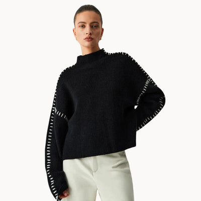 Gabrielle - Jersey de punto acanalado con detalle de cordones en el lateral