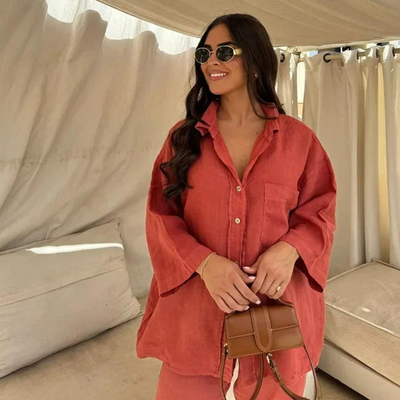 Nienke - Conjunto suelto vintage para mujer