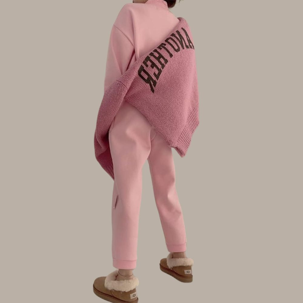 Amy - Jersey de punto con letras en contraste