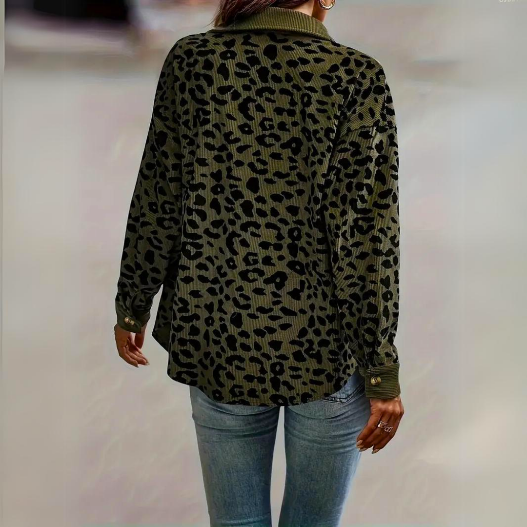 Toos - Chaqueta chic estampado leopardo Mujer