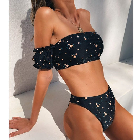 Traje de baño bikini floral