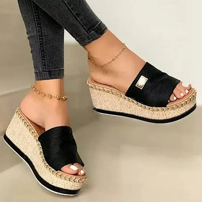 Orthagur - Sandalias de cuña ortopédicas para el verano para mujer