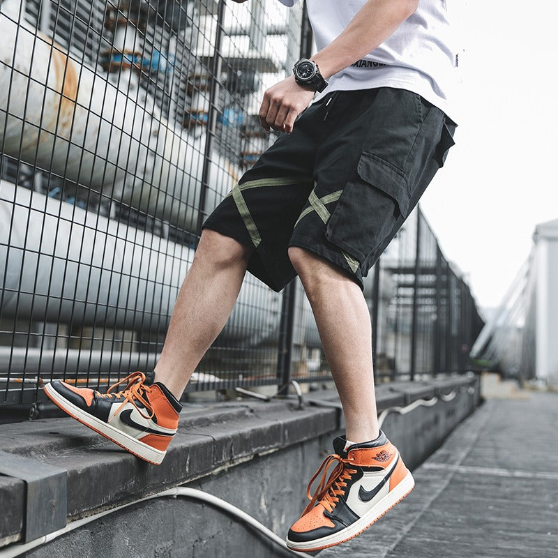 Pantalones cortos para hombre de algodón con diseño cargo urbano - Damián