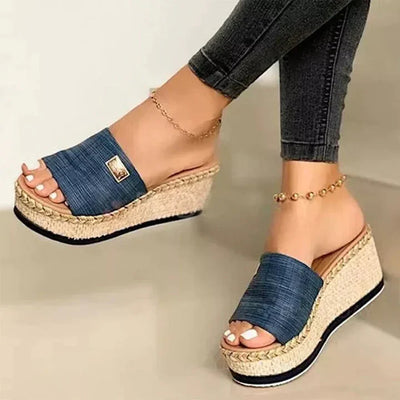 Orthagur - Sandalias de cuña ortopédicas para el verano para mujer