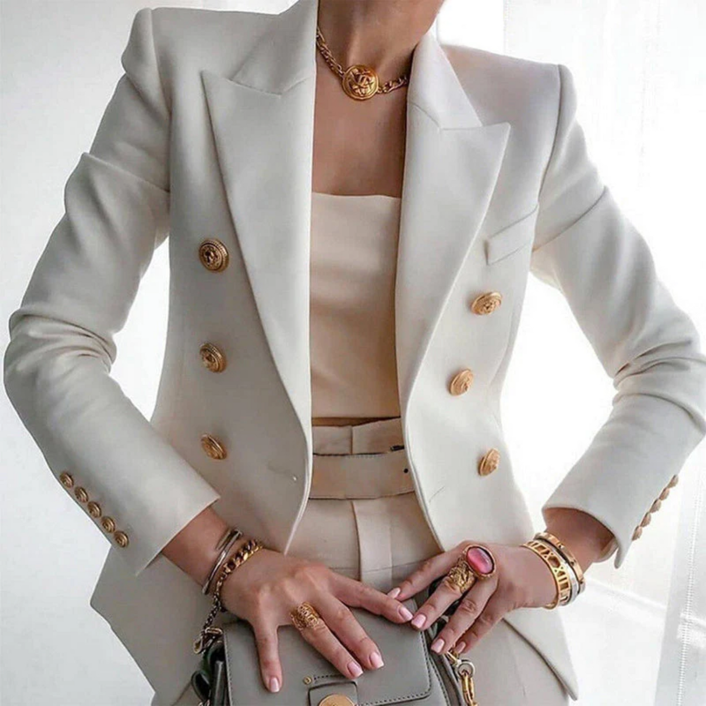 Vanessa - Elegante blazer de algodón de lujo para mujer