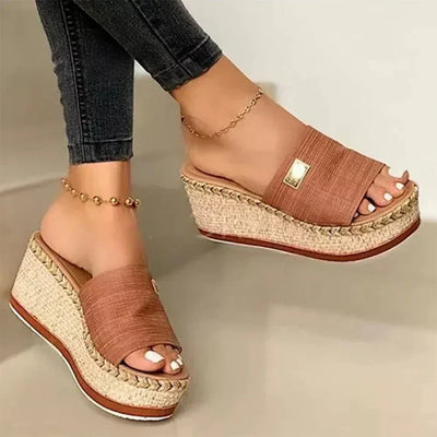 Orthagur - Sandalias de cuña ortopédicas para el verano para mujer