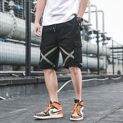 Pantalones cortos para hombre de algodón con diseño cargo urbano - Damián