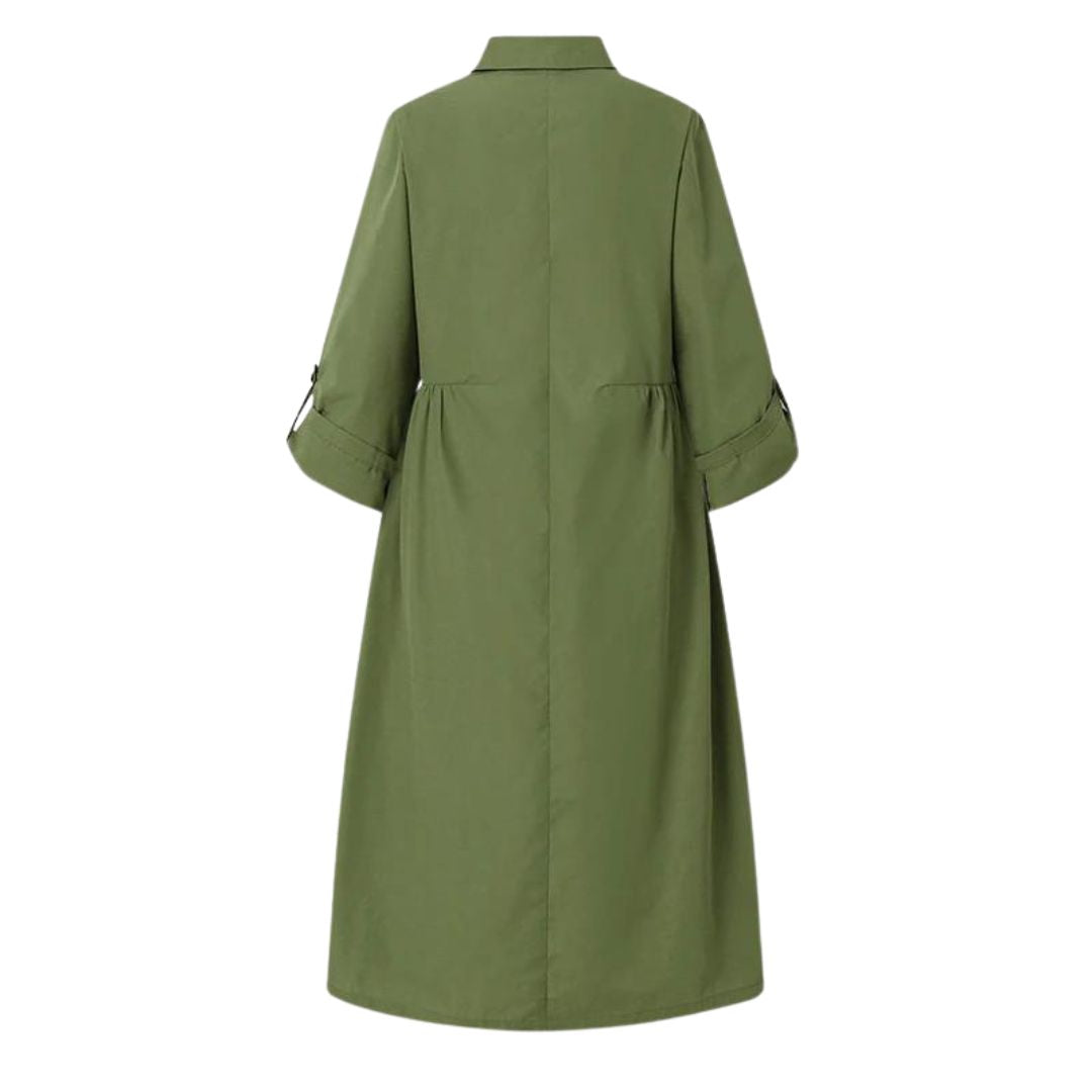 Juliette - Vestido camisero con tapeta de botones y bolsillo en el pecho