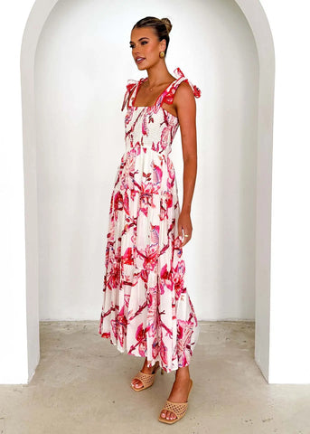 Amber - Vestido casual de tirantes con cintura elástica