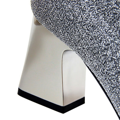 Hlakaja - Botas cortas de lentejuelas