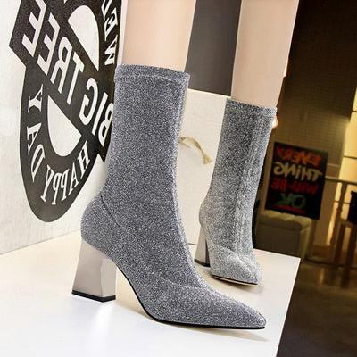 Hlakaja - Botas cortas de lentejuelas