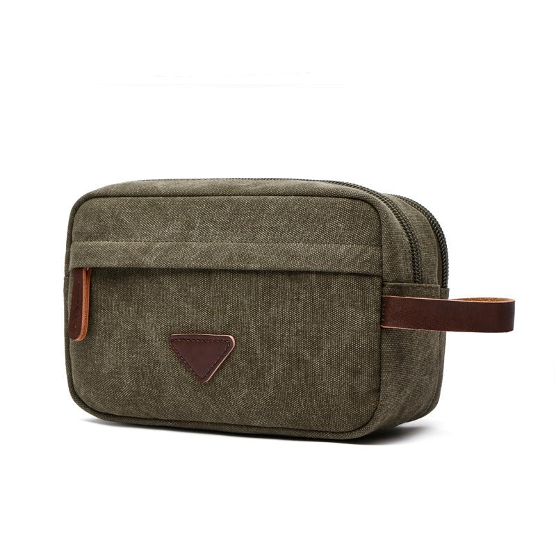 Neceser unisex de lona impermeable con doble compartimento - Bruno