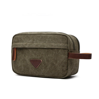 Neceser unisex de lona impermeable con doble compartimento - Bruno