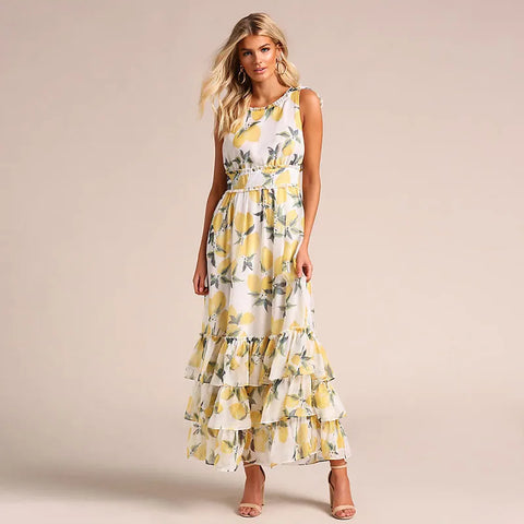 Margaret - vestido sin mangas con estampado