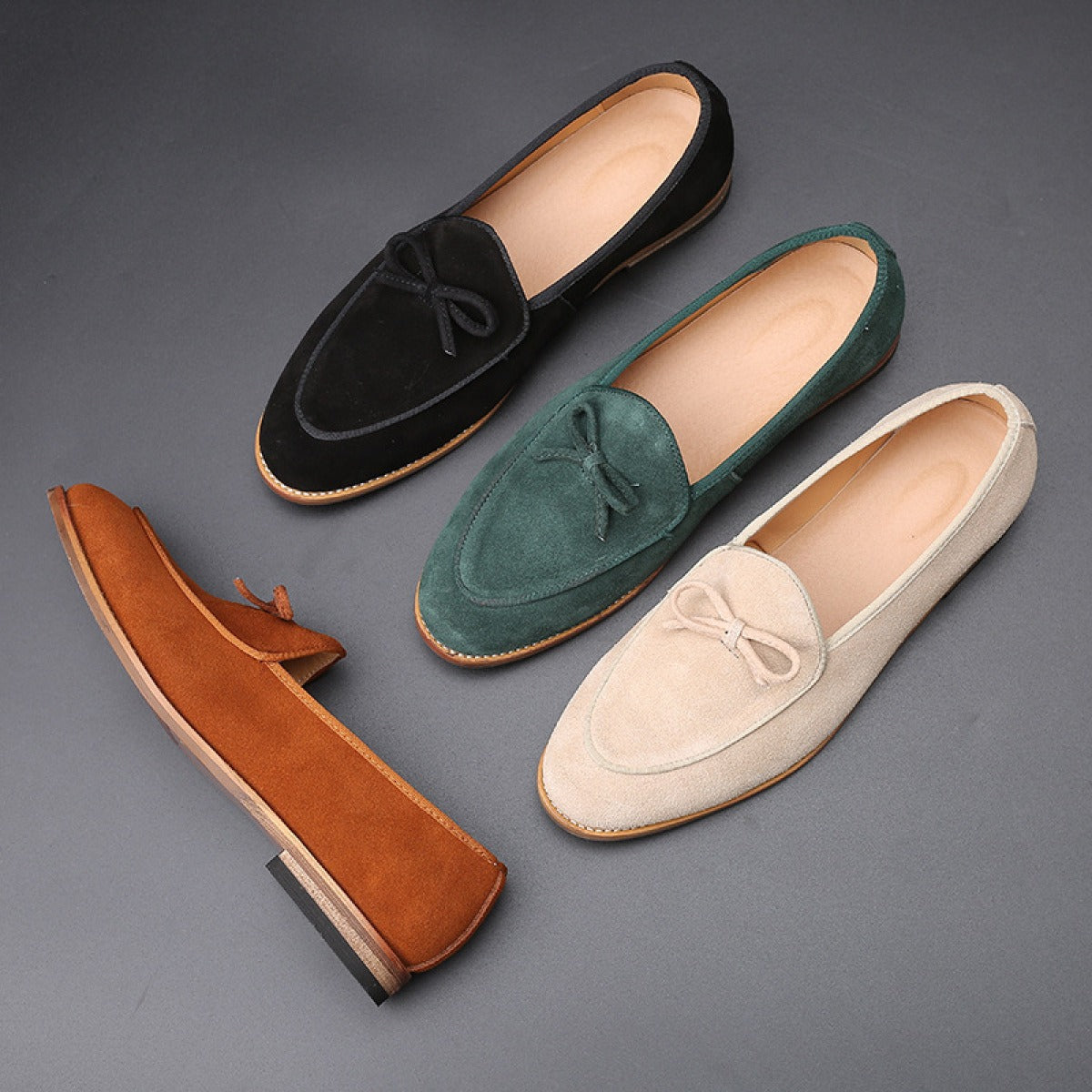 Mocasines hombre lazo decorativo gamuza - Dorian