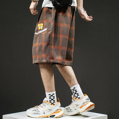 Bermuda hombre cuadros lana estilo oversize - Iván