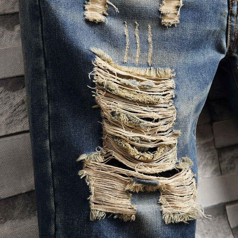 Pantalones cortos hombre denim desgastado estilo urbano - Bruno