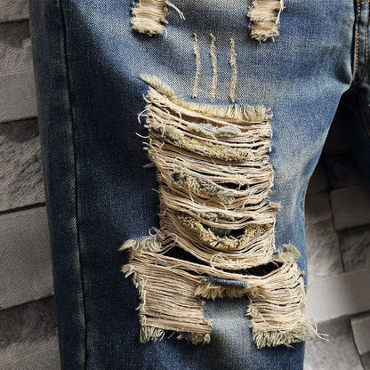 Pantalones cortos hombre denim desgastado estilo urbano - Bruno