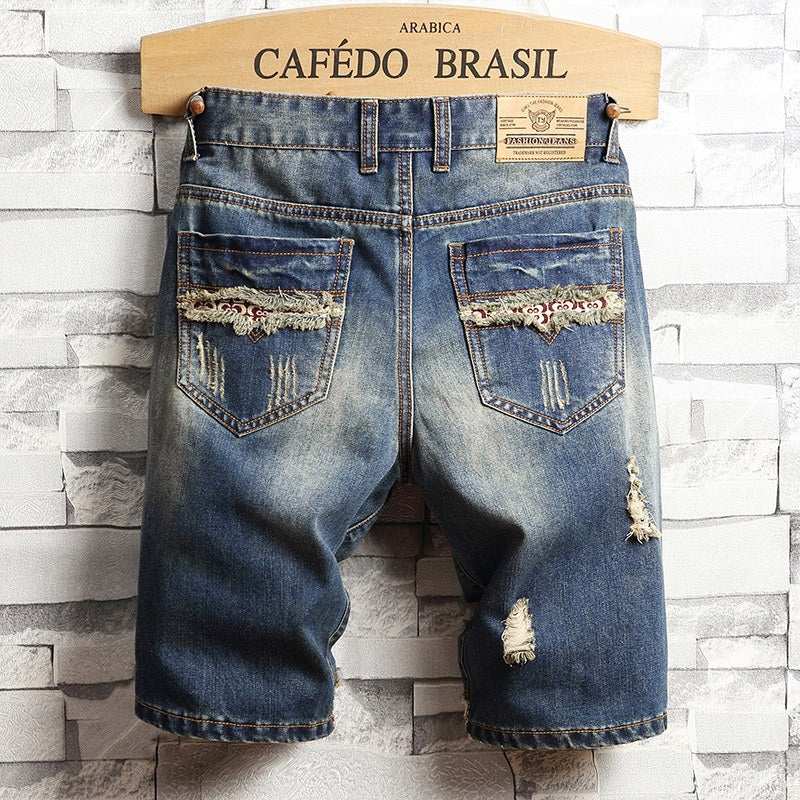Pantalones cortos hombre denim desgastado estilo urbano - Bruno