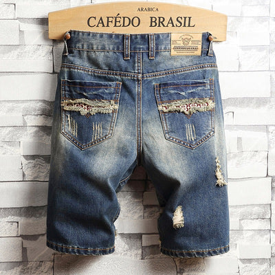 Pantalones cortos hombre denim desgastado estilo urbano - Bruno